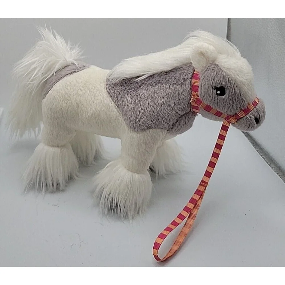 American Girl Wellie Wishers White Gray Shetland Pony Horse Doll FNM12 Plush Toy